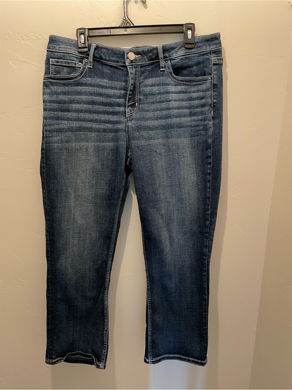 BKE Women's Dark Blue mid rise Jeans